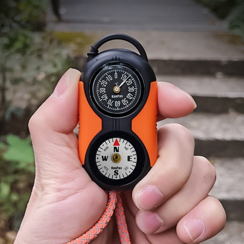 Hunting Outdoor Thermometer - 2'si 1 arada Higrometre Termometre Pusula