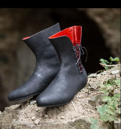 Hunting Outdoor Boots - Ortaçağ Ayakkabıları Erkek Retro PU Deri