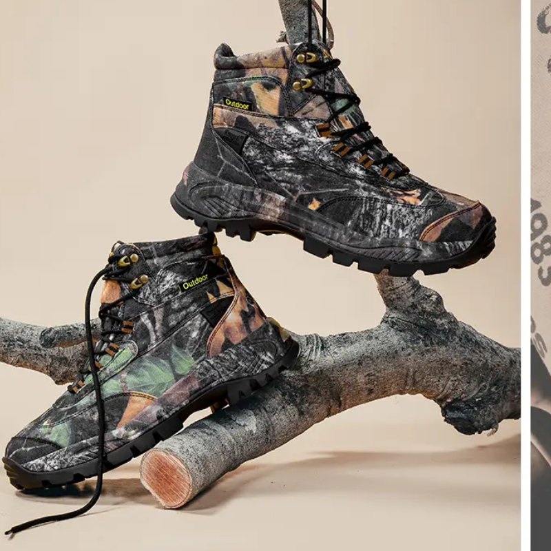 Hunting Outdoor Boots - Erkek Yüksek Top Kamuflaj Avcılık Botları