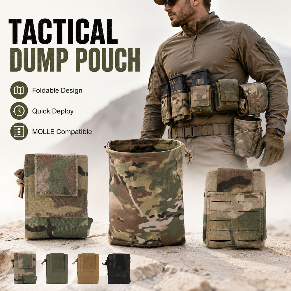 Outdoor Hunting Gear Storage - Taktik MOLLE Dökümüşe Çantası Katlanabilir Dergi