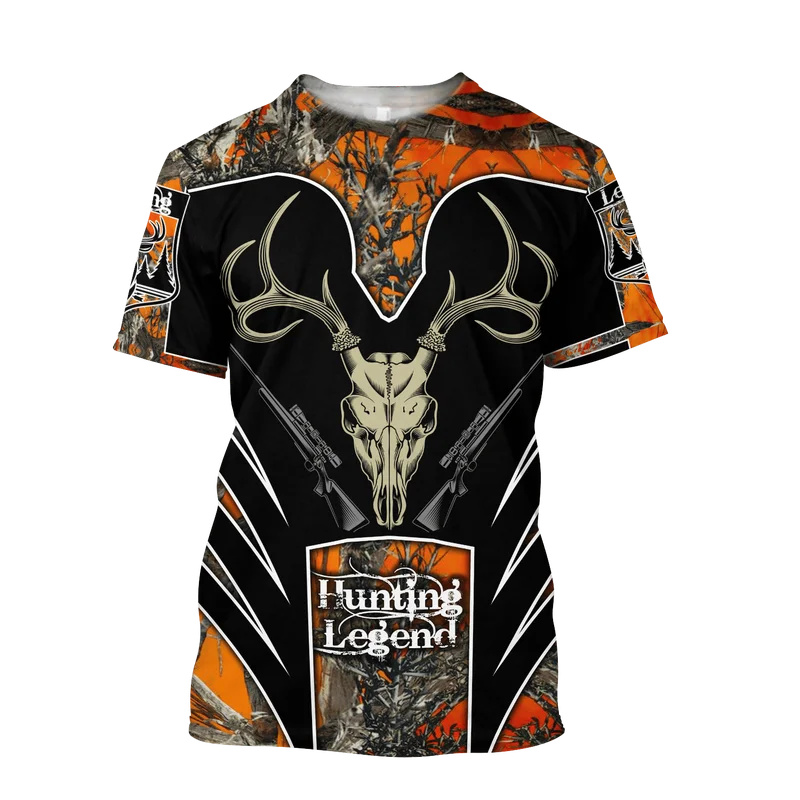 Outdoor Hunting Graphic Tees - 1 Parça Özel Resminiz Elk Totem