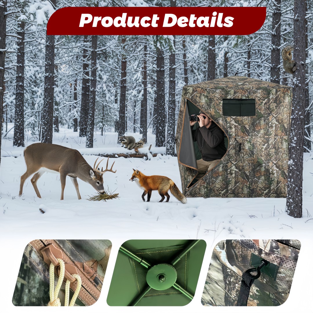 Outdoor Hunting Blinds - Kamuflajlı Açılır Avcılık Sığınağı Kolay Kurulumlu