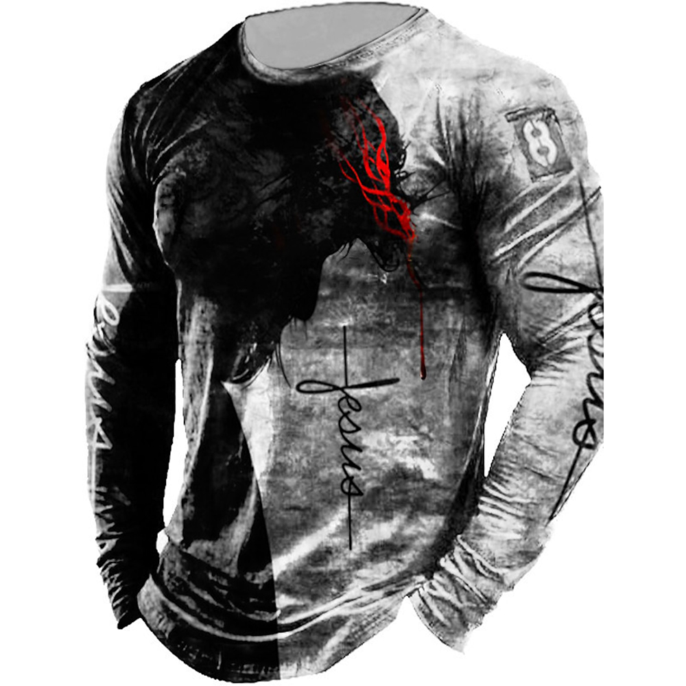 Outdoor Hunting Graphic Tees - Erkek uzun kollu grafik hiçbir avcılık