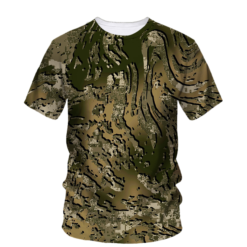 Yaz moda yeni avcılık Camo gra - Outdoor Hunting Graphic Tees incelemesi ve fiyatı
