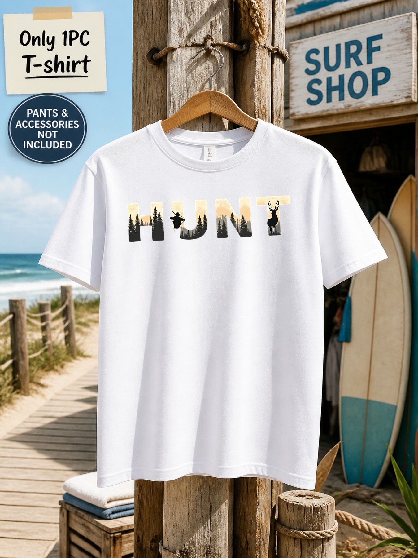 1 adet Erkek Grafik Tişörtü Av - Outdoor Hunting Graphic Tees incelemesi ve fiyatı