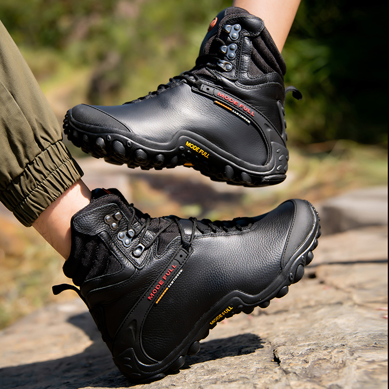 Inek deri erkek kış yürüyüş bo - Hunting Outdoor Boots incelemesi ve fiyatı